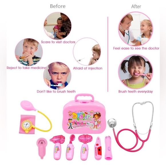 Pretend Doctor/Dentist Medical⚕️Toy w Electronic⚡️Stethoscope🩺& 48Pc - Picture 5 of 9